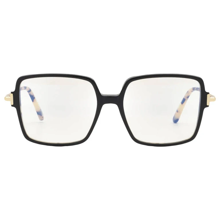 Tom Ford Blue Light Block Square Ladies Eyeglasses FT5915-B 005 53