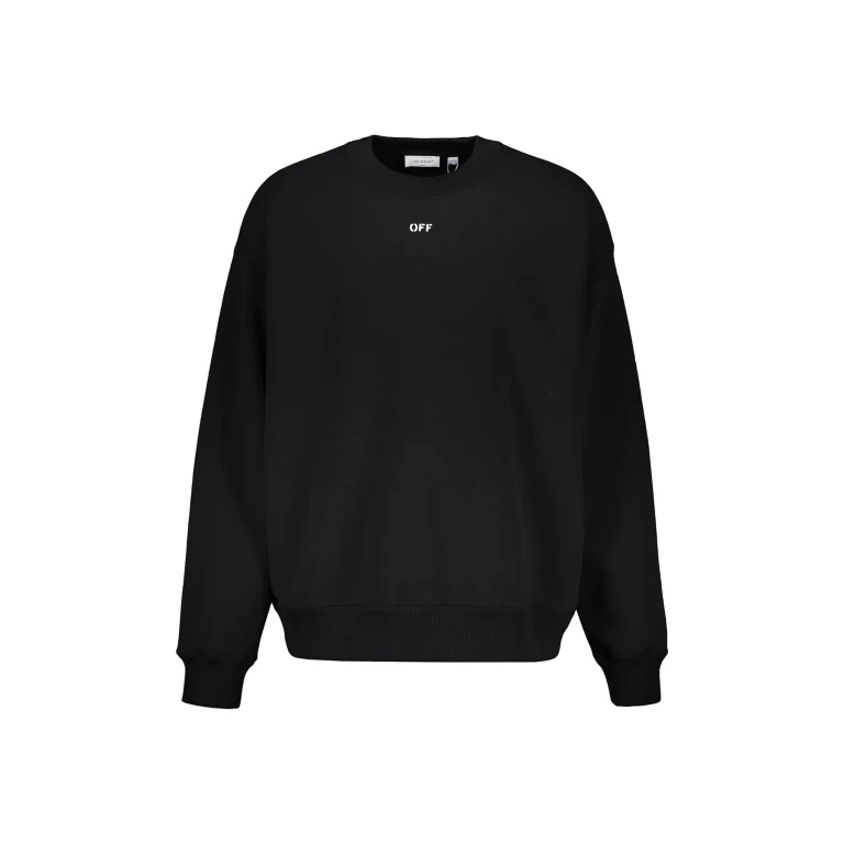 Off-White Black Hoodie In Cotton, Versatile And Comfortable Style
