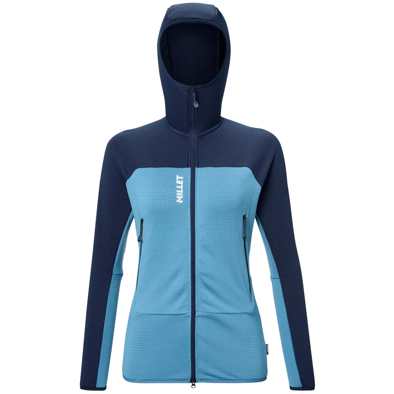 Millet Fusion Grid Hoodie W Blue Maglia - Women