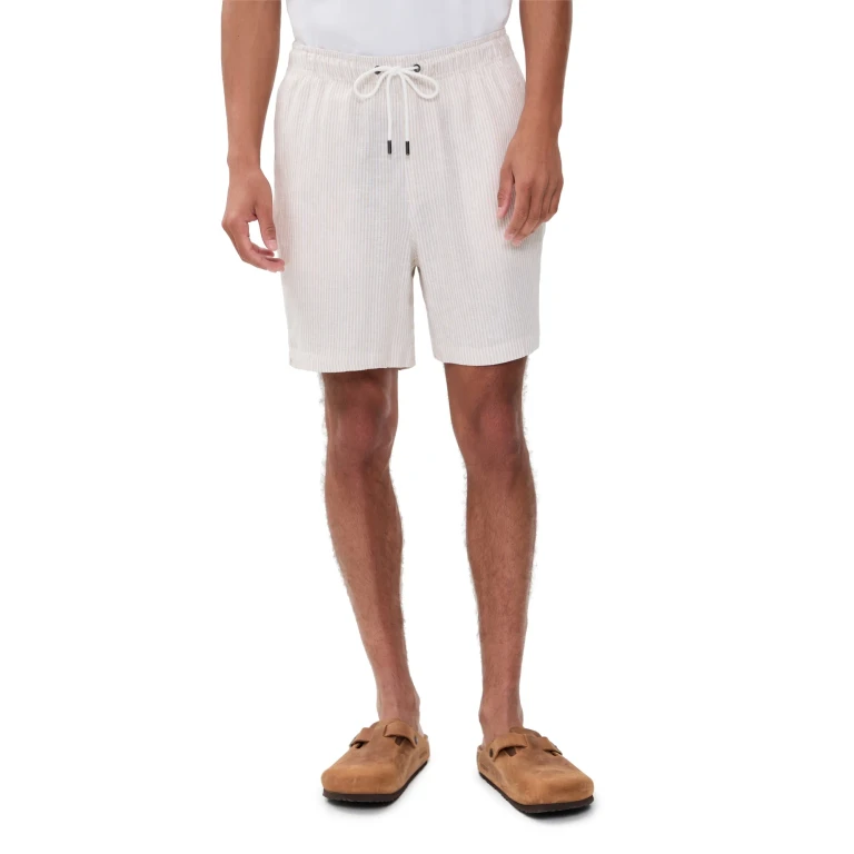 Onia Classic Pull On Linen Shorts 6 Vintage Indigo XL