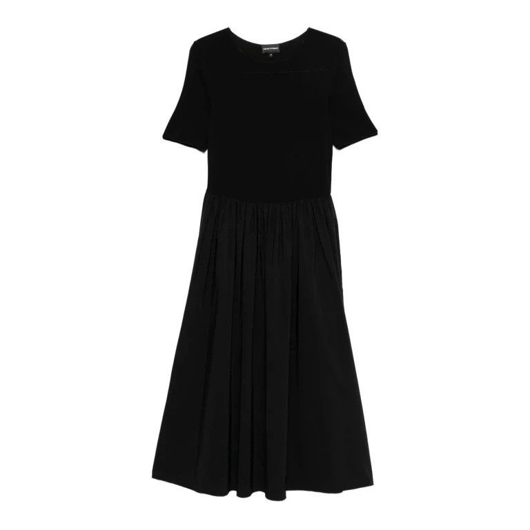 Emporio Armani Robe Au Genou - Noir