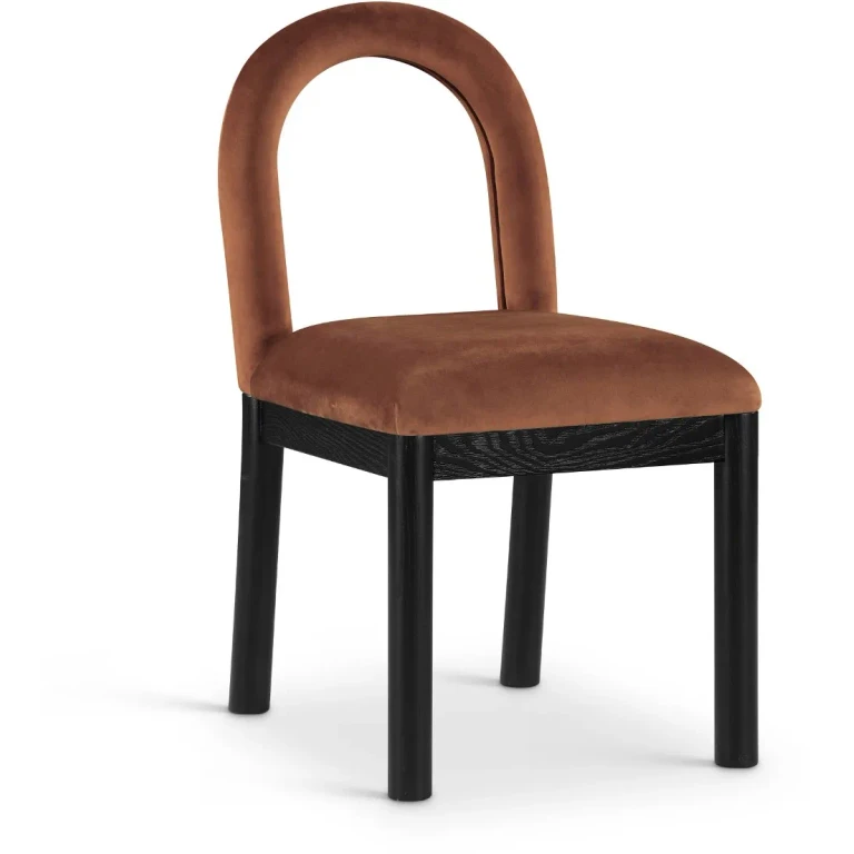 Conrad Brown Velvet Upholstered Dining Chair