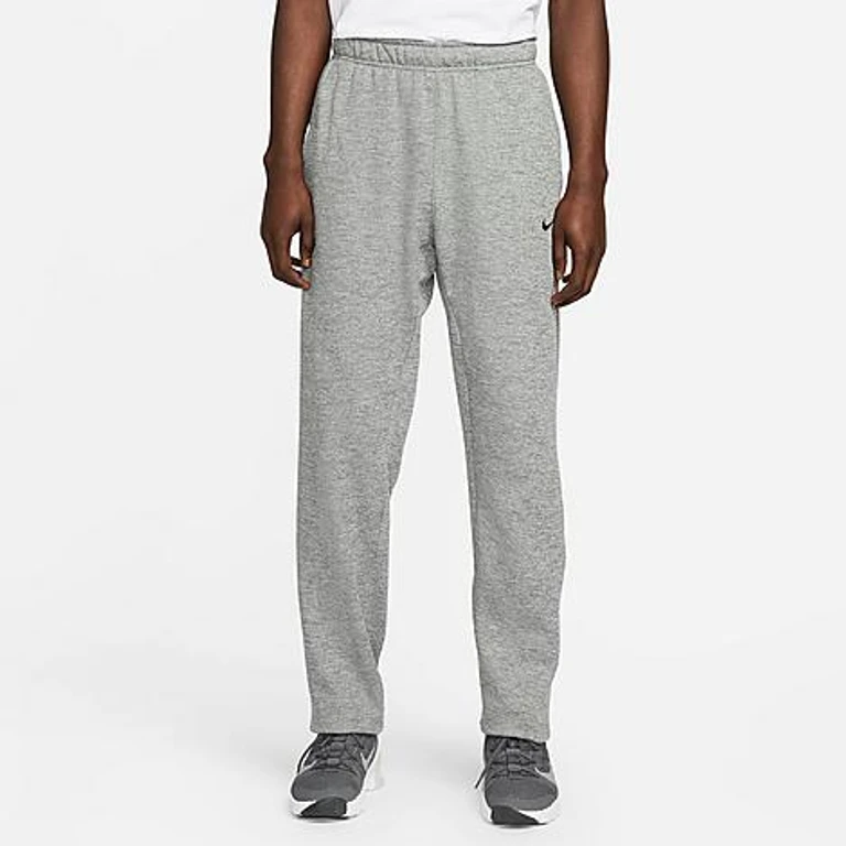 Nike Men's Therma-FIT Sweatpants in Dark Grey Heather/Particle Grey/Black Size: Small