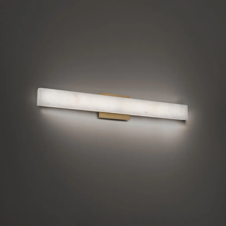 Aged Brass LED Bathroom Vanity Light from the Lanza Collection