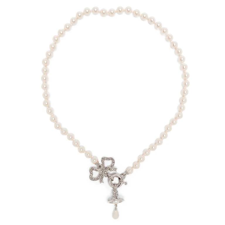 Vivienne Westwood Rigoberta Necklace White Brass Jewelry - Women