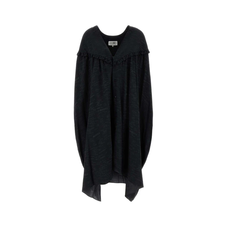 Black Jersey Shirt Dress Anthracite Acetato Viscosa Abiti - Women