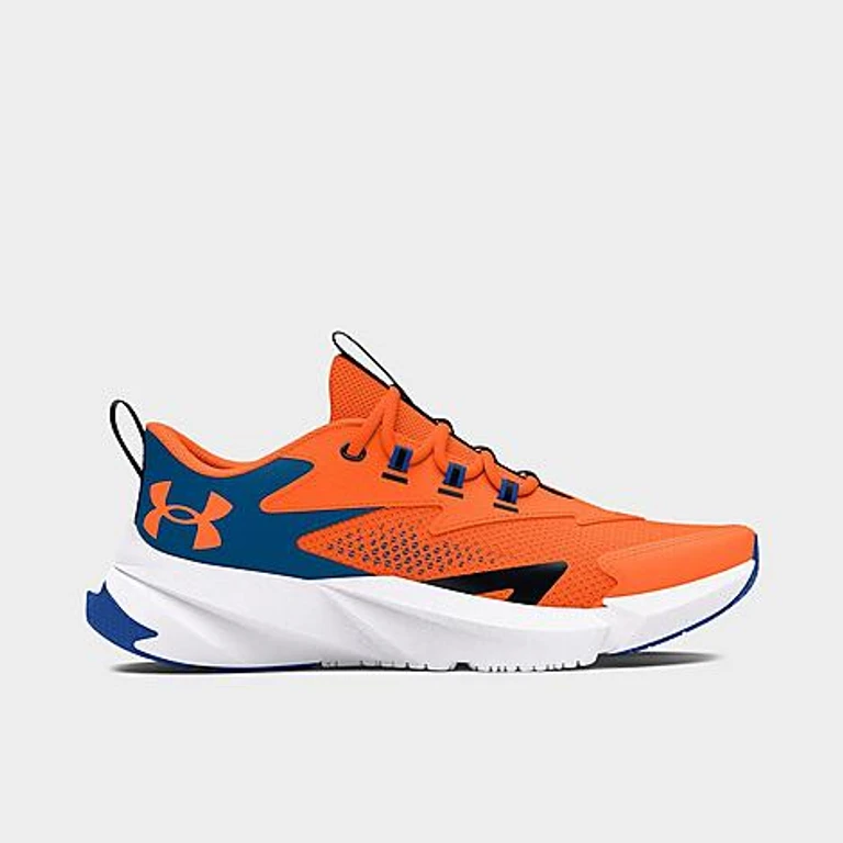 Under Armour Boys Big Kids Scramjet 6 Running Shoes in Orange Blast/Tech Blue/Orange Blast Size: 3.5