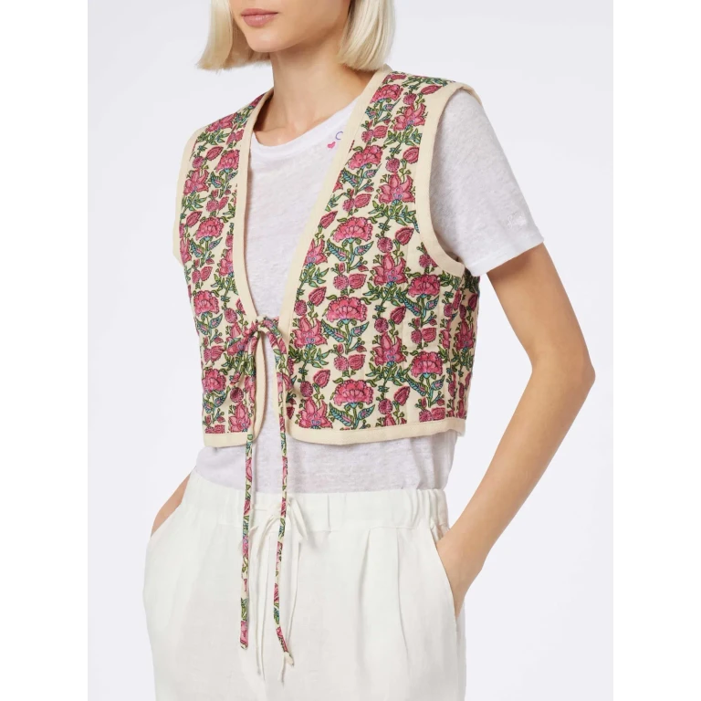 MC2 Saint Barth Shilo Padded Floral Print Vest