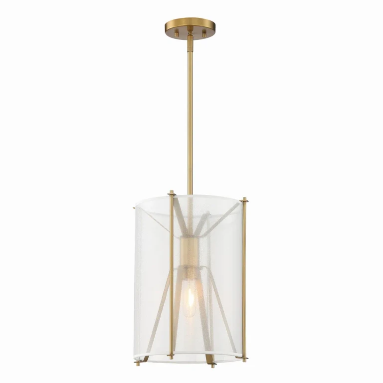 Old Satin Brass One Light Pendant from the Daybreak Collection