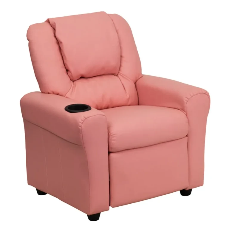 Mini Me Kids Pink Recliner with Cup Holder