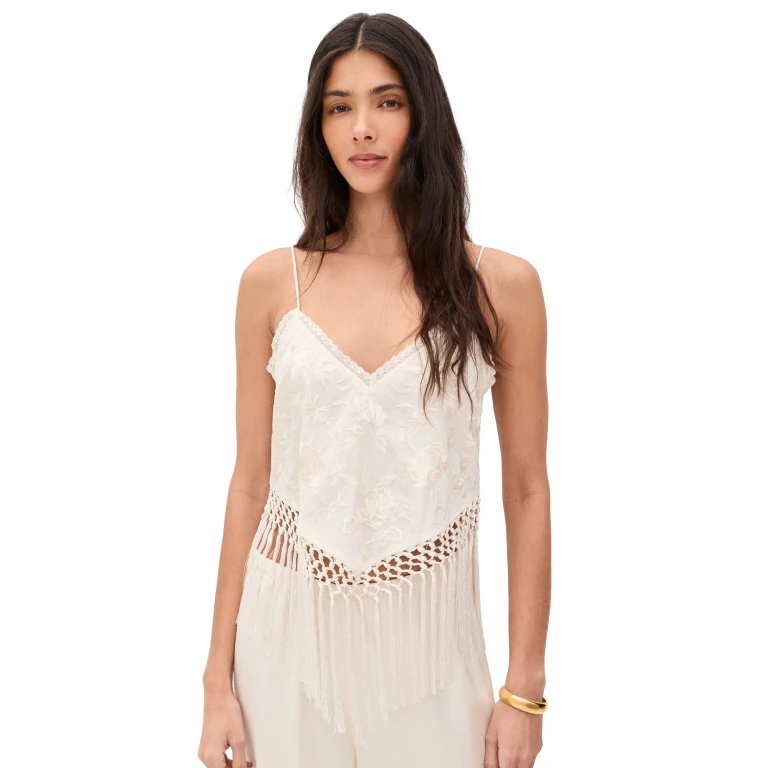 LoveShackFancy Annemarie Top Ivory M