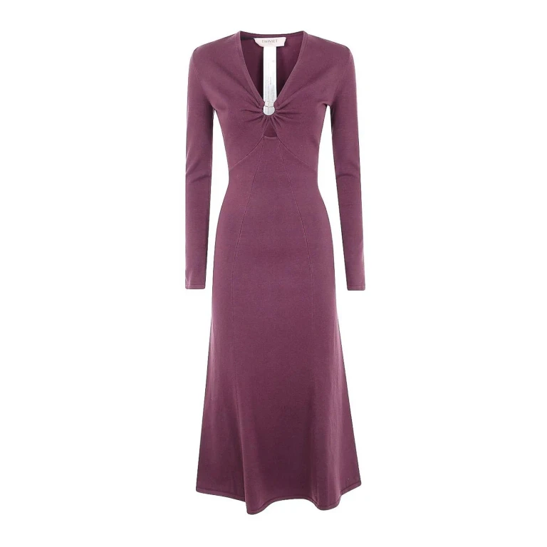Twinset Robe Au Genou - Rouge Brun (252TP314005609)