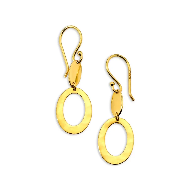 Ippolita 18K Yellow Gold Classico Mix Textured Open Drop Earrings