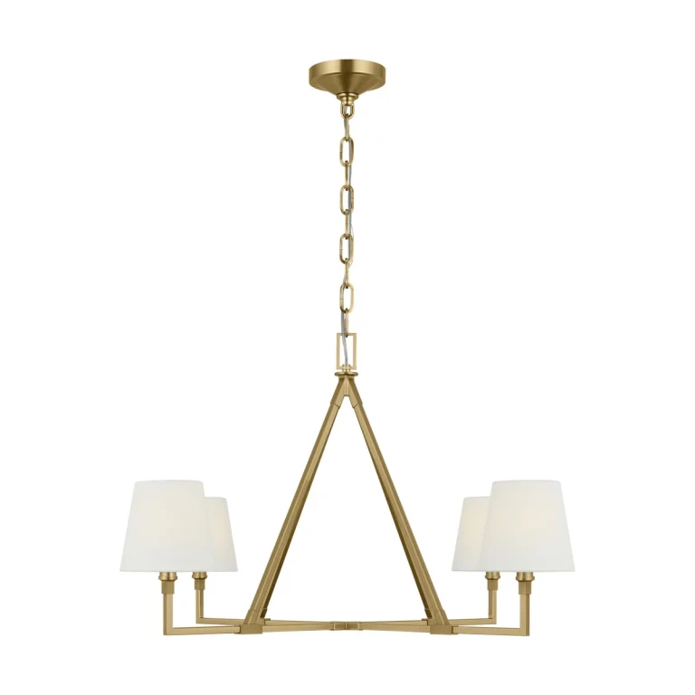 Burnished Brass Chandelier from the Perth Collection