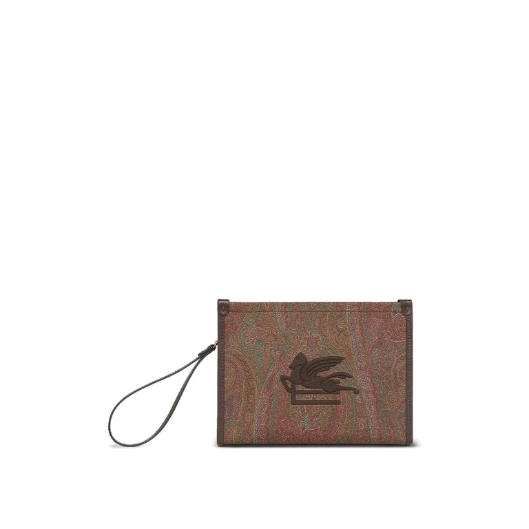 Etro Arnica Pegaso-embroidered Clutch Bag