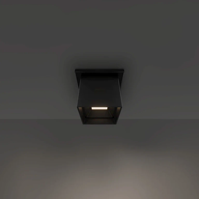 Black LED Outdoor Flush Mount from the Kube Collection