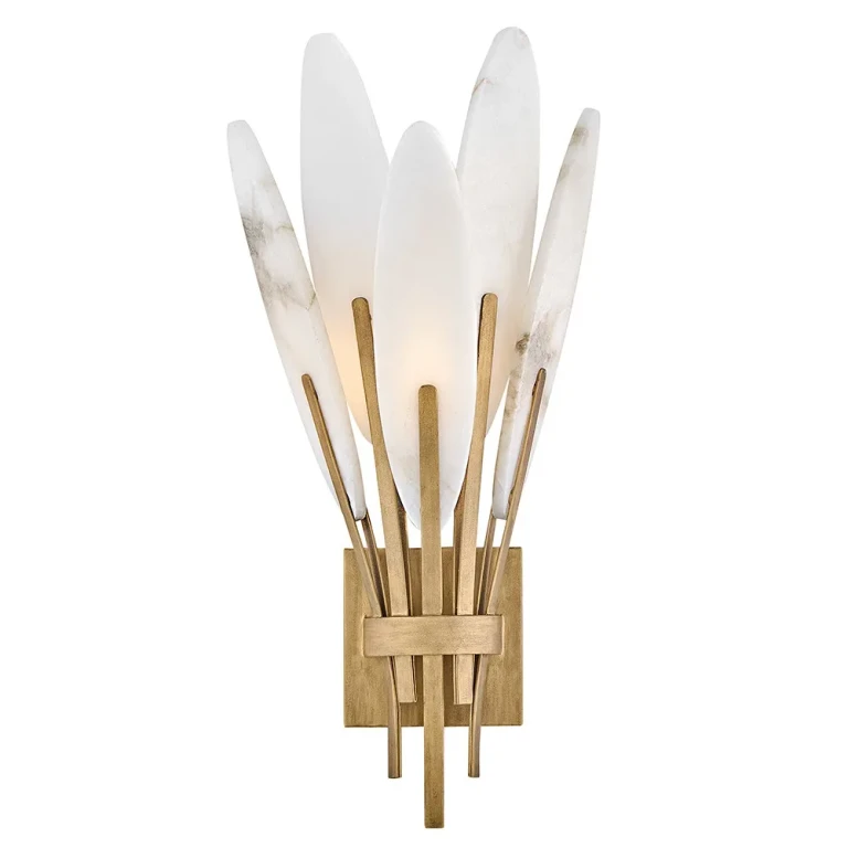 Burnished Gold LED Wall Sconce from the Nerine Collection