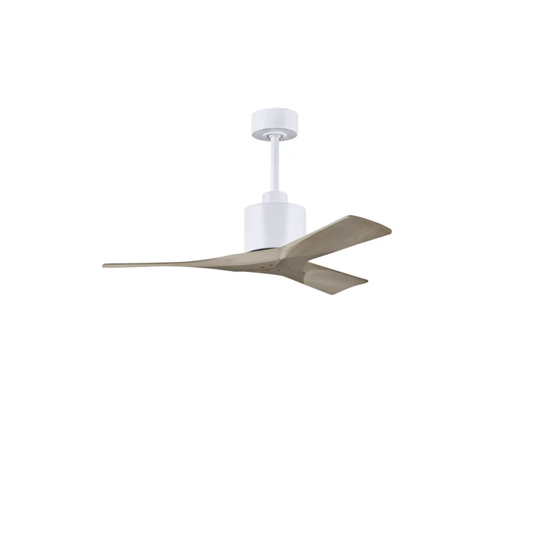 Nan 6-Speed DC 42 Ceiling Fan in Matte White with Gray Ash blades