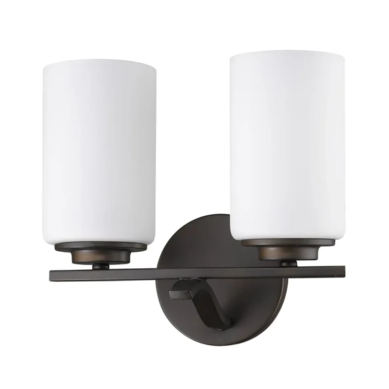 Oil Rubbed Bronze Two Light Vanity from the Poydras Collection