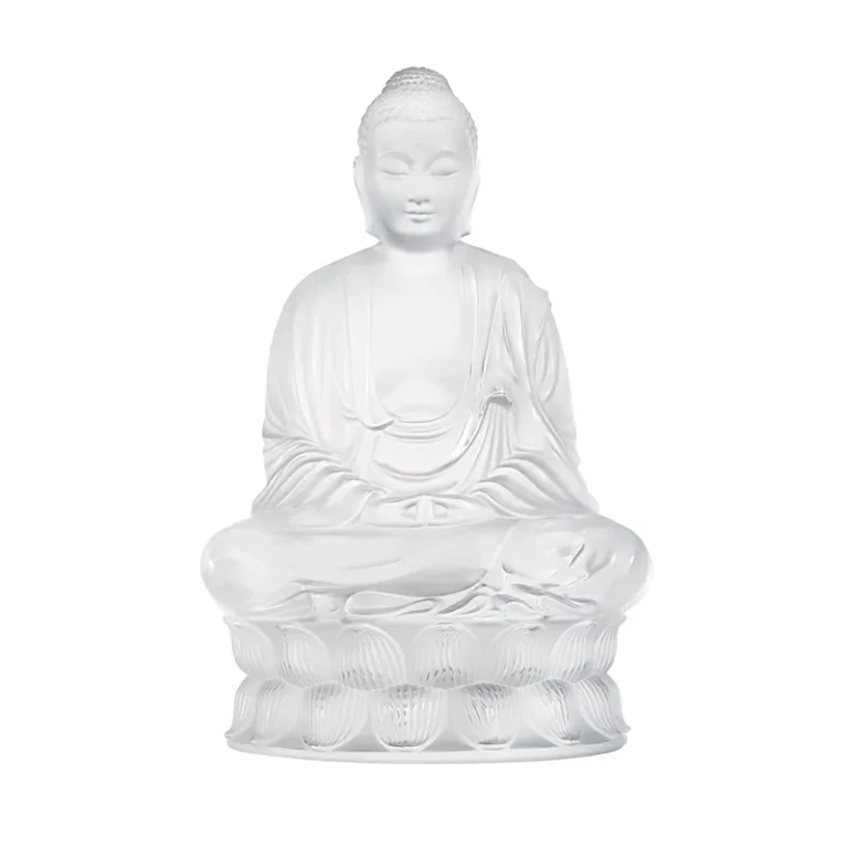Lalique Small Buddha Figure, Clear