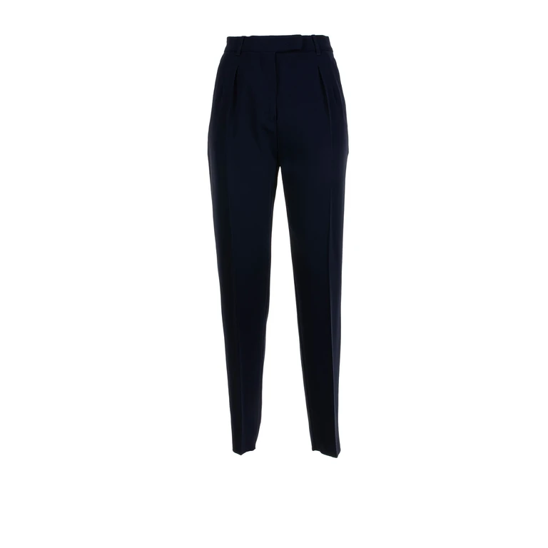 Max Mara Studio Womens Trousers Navy Blue
