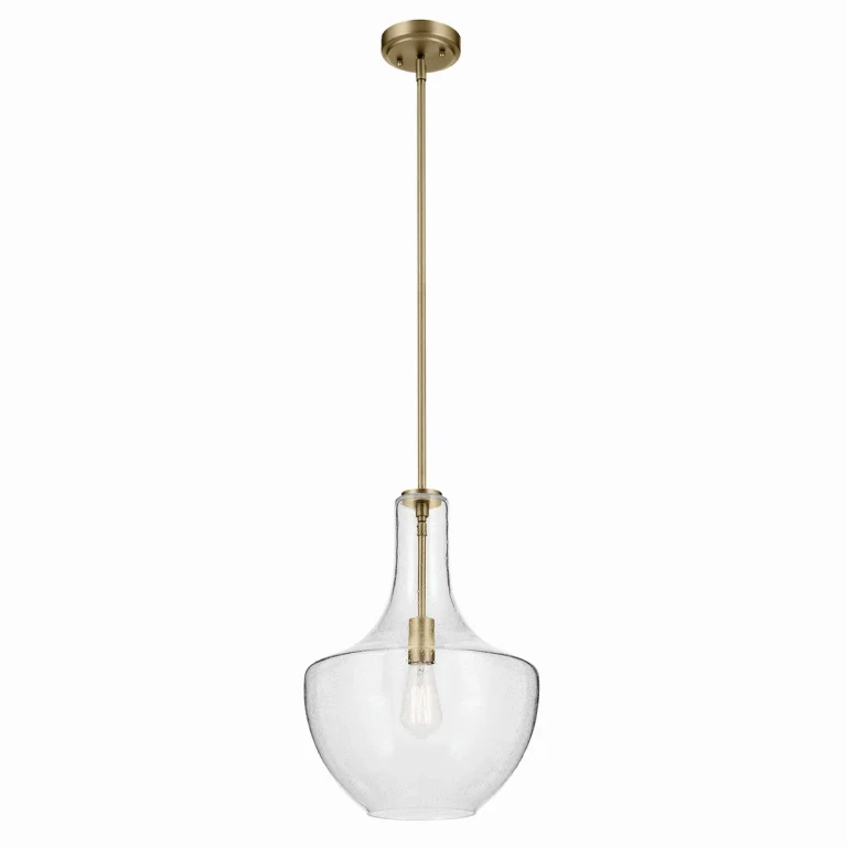 Brushed Nickel Pendant from the Everly Collection