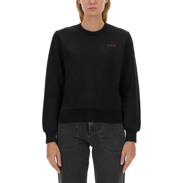 A.P.C. Logo-Sweatshirt mit Rundhalsausschnitt