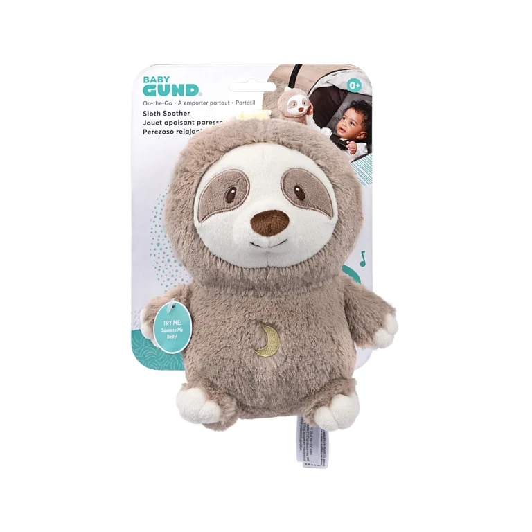 Gund Baby Gund Lil' Luvs On the Go Sloth Soother Plush Sloth Stuffed Animal Sound Toy, 6- Ages 0+