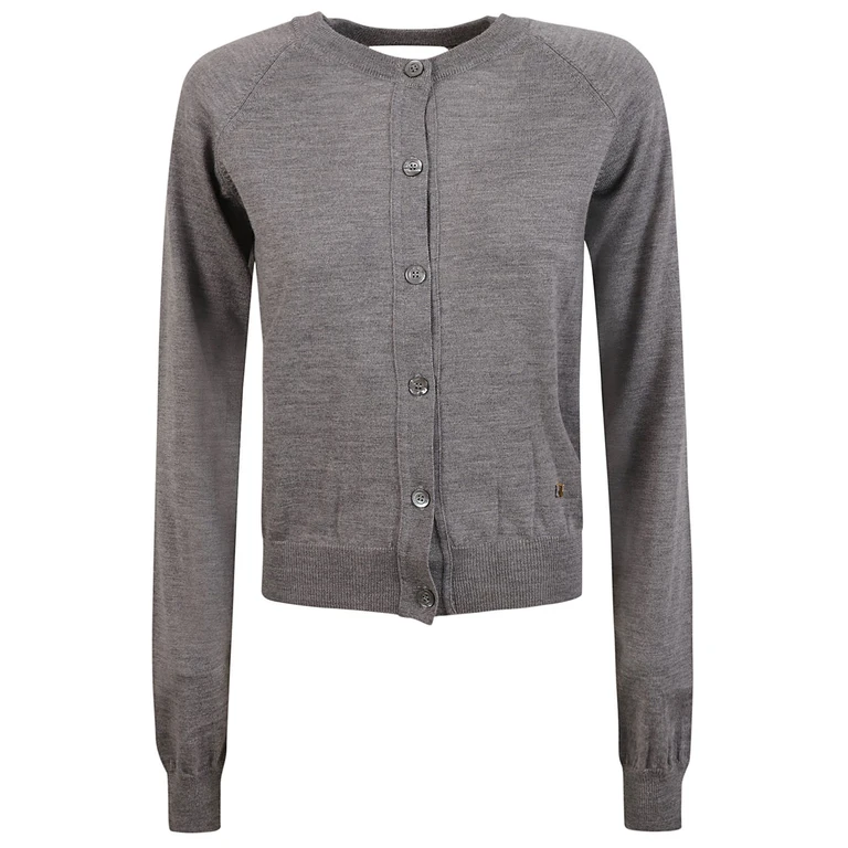 Moschino Open Back Buttoned Knit Cardigan