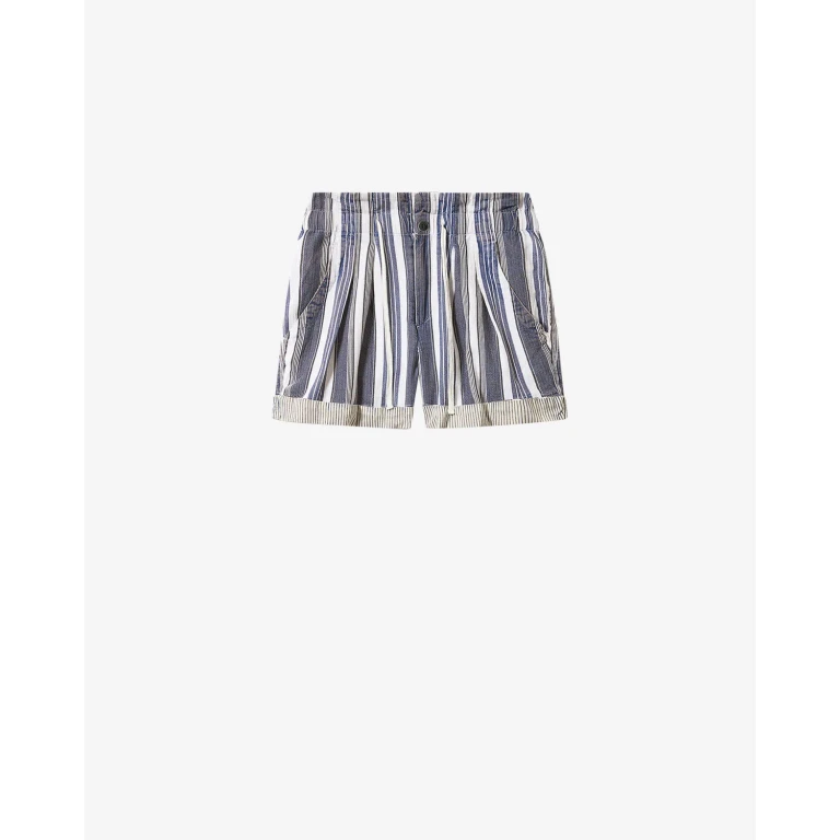 Short Nirma - Femme - Écru Et Bleu - Taille 34 - Marant Étoile