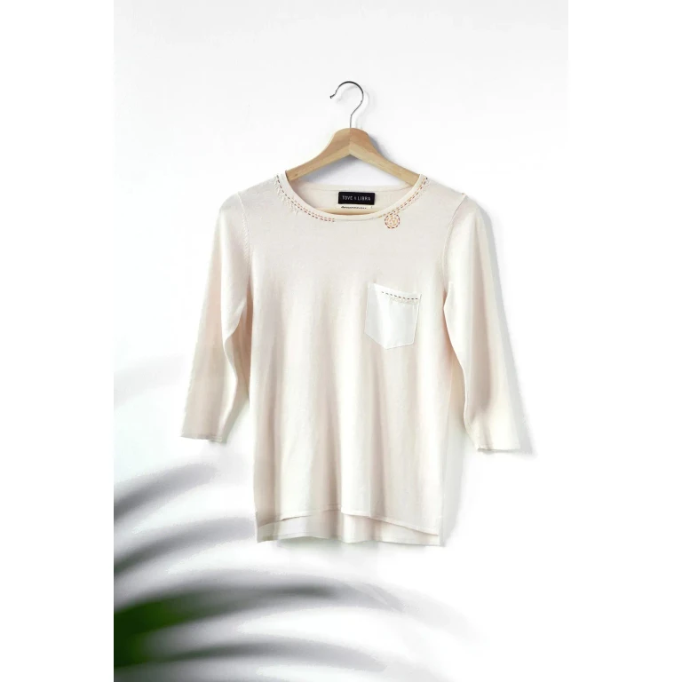 TMR Patch Pocket Embroidered Top - Shell