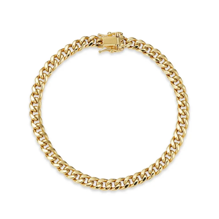 Men's Miami Cuban Link Chain Bracelet in 14K Yellow Gold