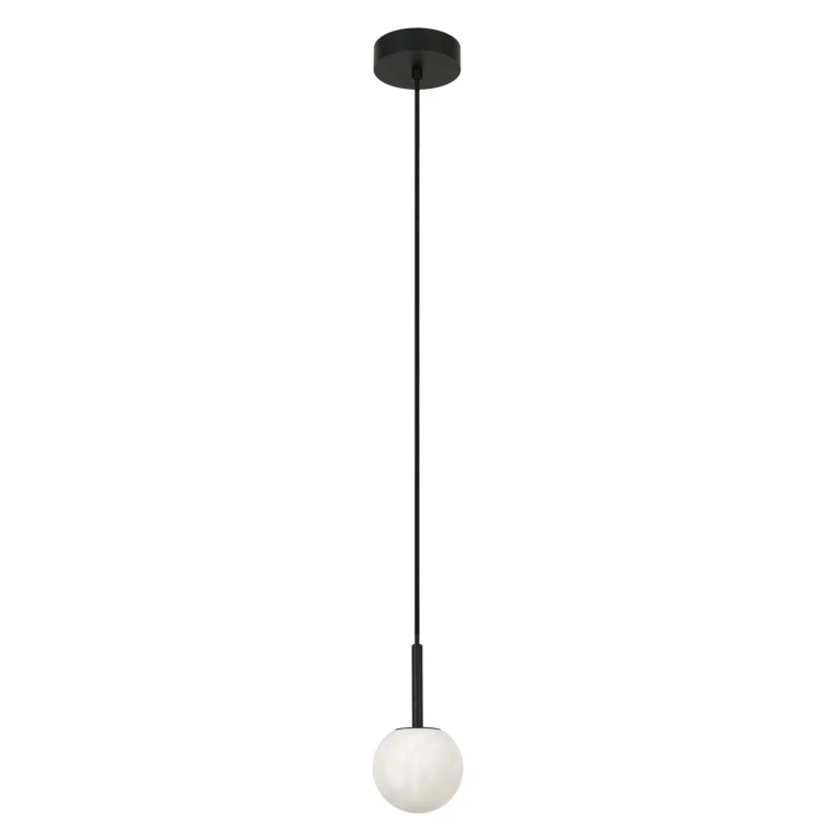 Black One Light Pendant from the Lucent Collection