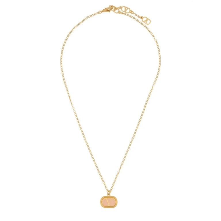 Valentino Garavani Brass And Enamel ovalette Necklace