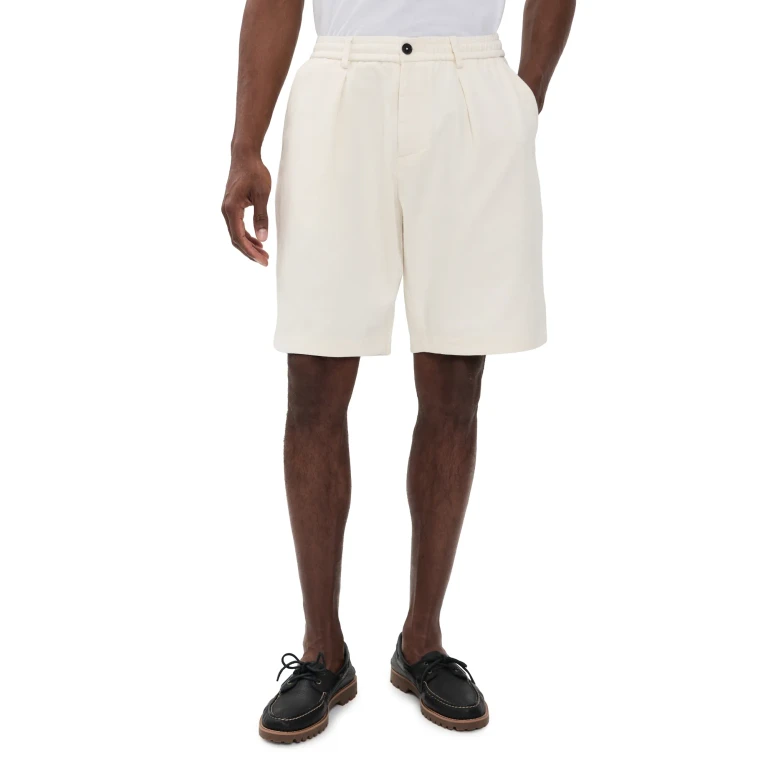 Universal Works Pleated Track Shorts Ecru 32