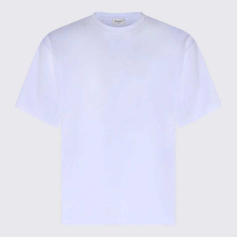 Saint Laurent T-shirts and Polos Biancospino Cotone - Men