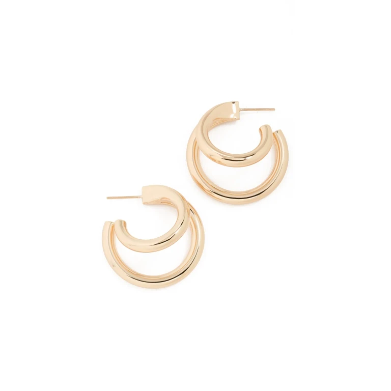 Jennifer Fisher 1 Double Lilly Mini Hoops Silver One Size