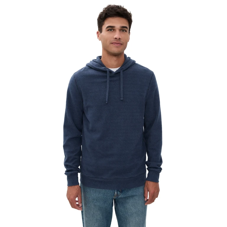 Faherty Legend Sweater Hoodie Brighton Navy Twill XXL