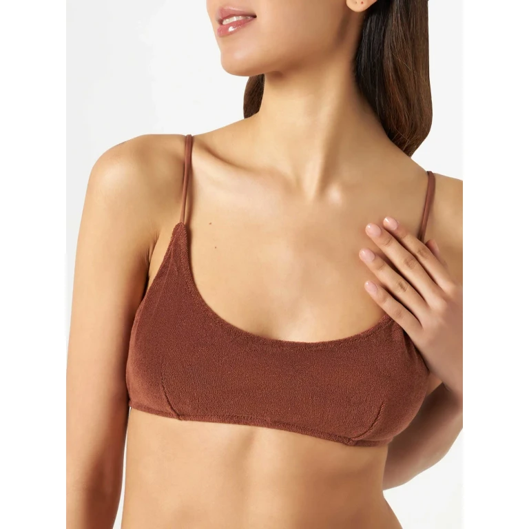 MC2 Saint Barth Brown Judy Terry Bralette Bikini Top