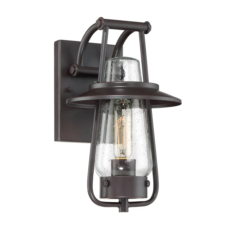 Satin Bronze One Light Wall Lantern from the Stonyridge Collection