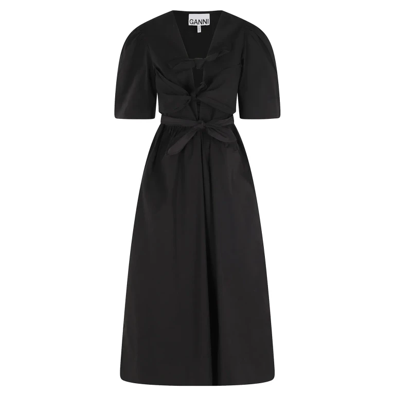 Ganni Tie Strap Mini Dress