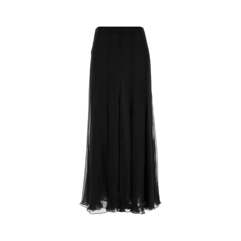 Chloé Black Chiffon Skirt