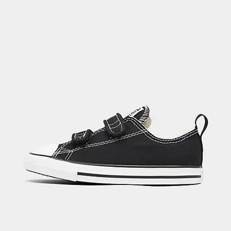 Converse Boys Toddler Chuck Taylor 2 Strap Low Top Casual Shoes in Black Size: 4.0