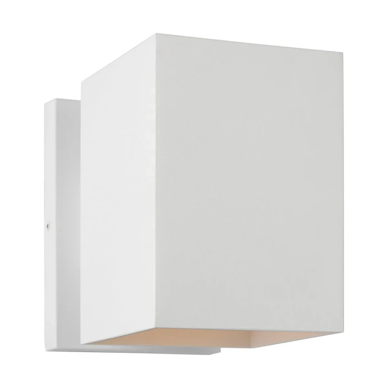Outdoor Textured White Wall Lantern from the Pohl Collection