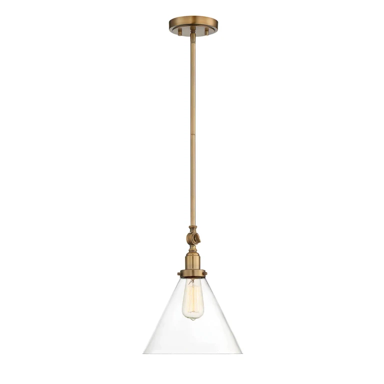 Savoy House Drake Glass Pendant Light in Warm Brass - 7-9132-1-322