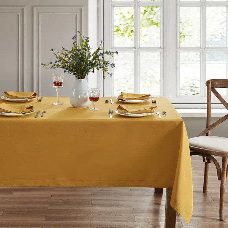 Elrene Home Fashions Alison Hemstitch Tablecloth, 60 x 84