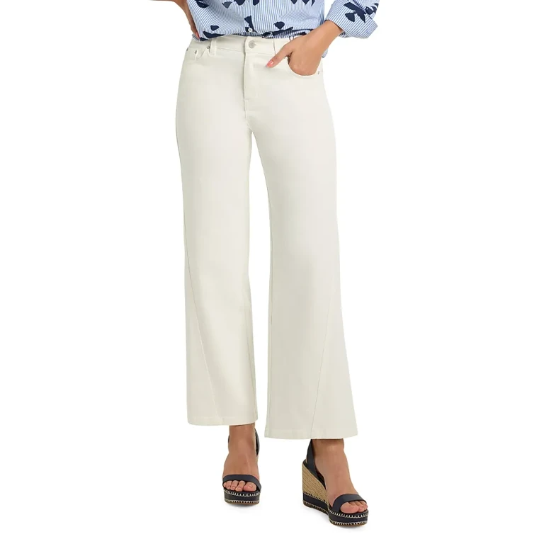 Nic+Zoe Wide Leg Weekend Jeans in Paper White