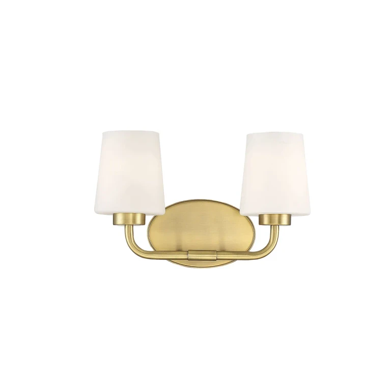 Savoy House Capra 2-Light Bathroom Vanity Light in Warm Brass - 8-4090-2-322
