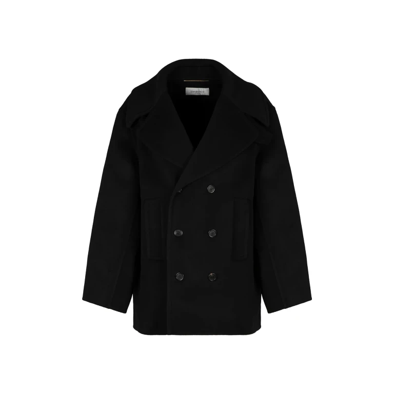 Saint Laurent Virgin Wool Double-breasted Peacoat