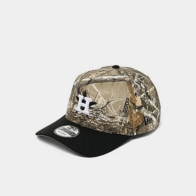 New Era Houston Astros MLB Camo 9FORTY A-Frame Snapback Hat in Camo/Black